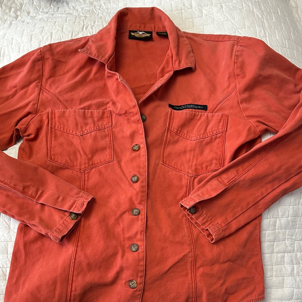 Harley Davidson  Coral Button-Up jeans Jacket